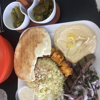 Me'Mo's Middle Eastern Cuisine - chicken and beef kabob combo - Lebanese Near Me - Modesto, California