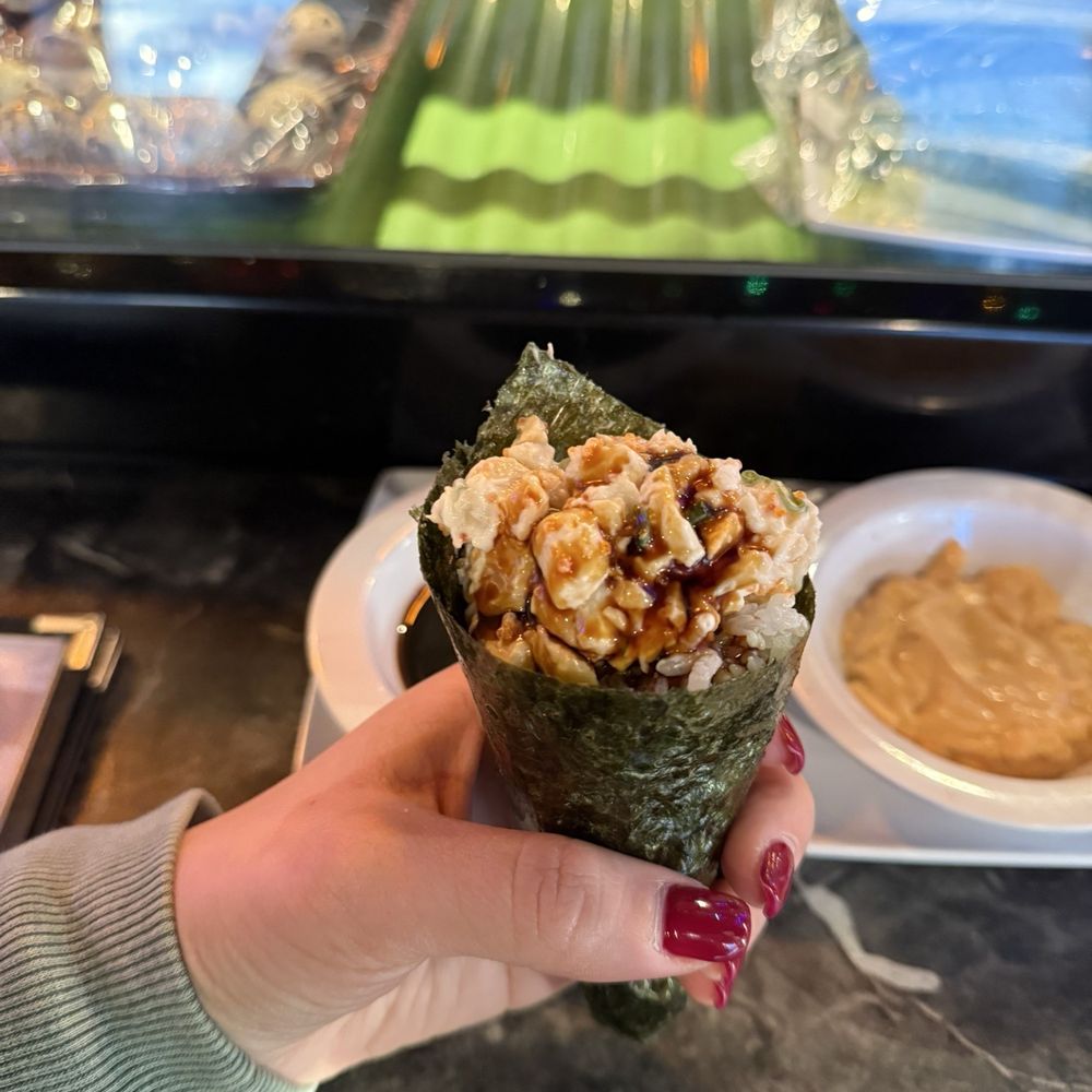 Sushi Pier - Jason's Hand Roll, they handed it straight to me which I thought was a fun touch! - Sushi Bars Near Me - Reno, Nevada Sushi Pier - Jason's Hand Roll, they handed it straight to me which I thought was a fun touch! - Sushi Bars Near Me - Reno, Nevada