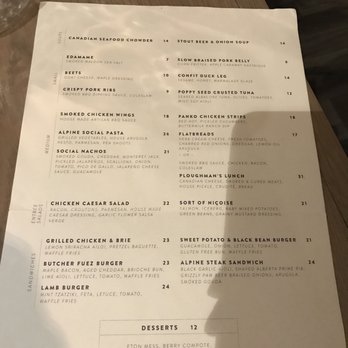 ALPINE SOCIAL - Comfort Food Near Me - Lake Louise, Alberta