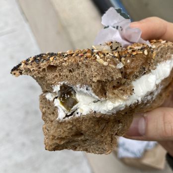 Ess-A-Bagel - Whole wheat everything with jalapeño tofu - Bagels Near Me - New York, New York Ess-A-Bagel - Whole wheat everything with jalapeño tofu - Bagels Near Me - New York, New York