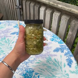 House made hot peppers to die for