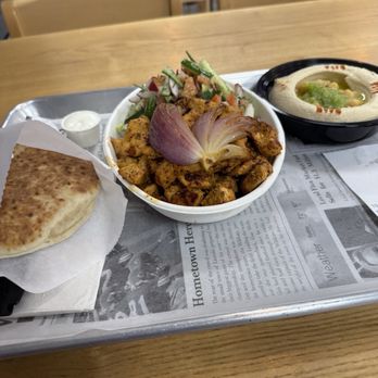 De Babel - Chicken Tawook Plate, Hummus, Chopped Salad - Mediterranean Near Me - Scottsdale, Arizona De Babel - Chicken Tawook Plate, Hummus, Chopped Salad - Mediterranean Near Me - Scottsdale, Arizona