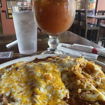 Super Mex - #5 - Two Chicken Enchiladas, Rice and Beans - Mexican Near Me - Long Beach, California Super Mex - #5 - Two Chicken Enchiladas, Rice and Beans - Mexican Near Me - Long Beach, California