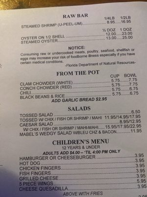 Menu photo 2 Pineapple Joe's Grill & Raw Bar Fort Pierce, FL