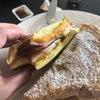 Herbert's Bakery & Bistro - Monte cristo stuffed French toast : homemade bread stuffed w Black Forest ham and/or turkey, cheddar, mayo, mustard, fried in butter - Bakeries Near Me - Port Orange, Florida Herbert's Bakery & Bistro - Monte cristo stuffed French toast : homemade bread stuffed w Black Forest ham and/or turkey, cheddar, mayo, mustard, fried in butter - Bakeries Near Me - Port Orange, Florida