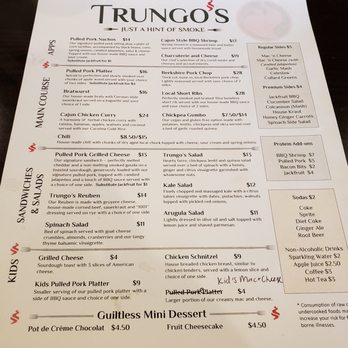Trungo's - Menu - New American Near Me - Leesburg, Virginia