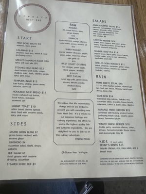 Menu photo 4 West End Santa Cruz, CA Menu photo 4 West End Santa Cruz, CA