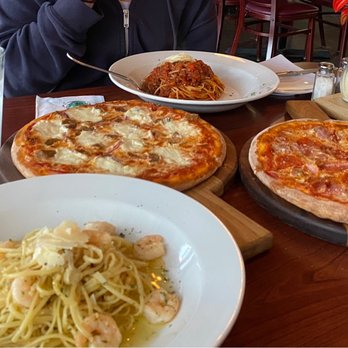 Pizza and More - Linguini aglio e olio with shrimp, spaghetti bolognese, Meat Lovers pizza and The Bronx Pizza. - Pizza Near Me - Vista, California Pizza and More - Linguini aglio e olio with shrimp, spaghetti bolognese, Meat Lovers pizza and The Bronx Pizza. - Pizza Near Me - Vista, California