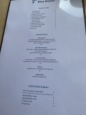 Menu photo 4 Blue Heron Restaurant Santa Fe, NM
