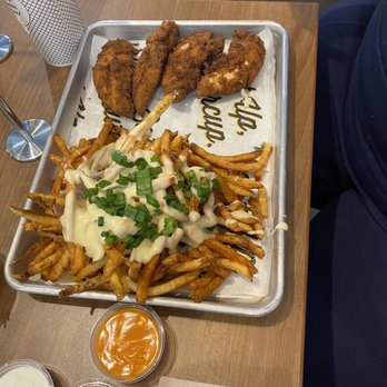 Super Chix - Nashville Hot tenders with loaded Cajun fries. - Chicken Shop Near Me - Hoover, Alabama Super Chix - Nashville Hot tenders with loaded Cajun fries. - Chicken Shop Near Me - Hoover, Alabama