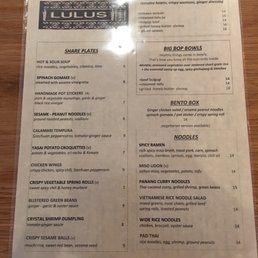 Lulus Menu