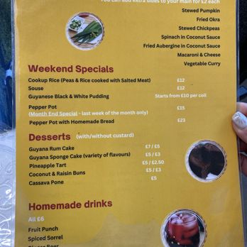 Kaieteur Kitchen - Menu April 2025 - Caribbean Near Me - London, XGL