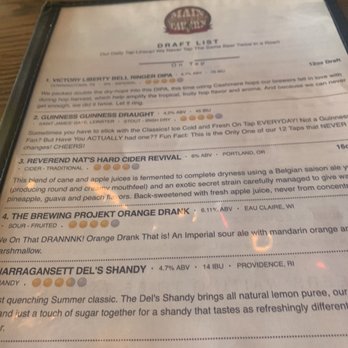 Main Street Tavern - Beer menu - Bars Near Me - Huron, Ohio