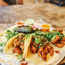 Tacos El Metate - Al pastor always amazing and pollo is good, I've heard the Shrimp is the way to go as well