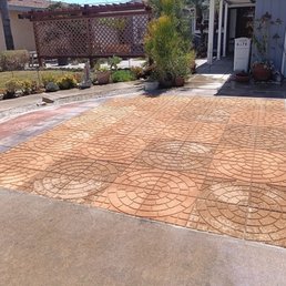 Pavers installed, some recycled.