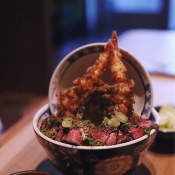 Tendon Kohaku - Beef steak aimori tendon set - Japanese Near Me - Seattle, Washington Tendon Kohaku - Beef steak aimori tendon set - Japanese Near Me - Seattle, Washington