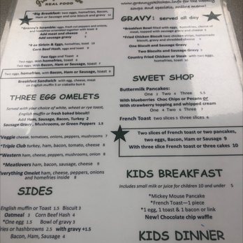 Granny's Kitchen - Menu - New American Near Me - Galion, Ohio