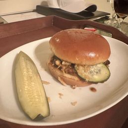 Green Chili Pulled Pork Sandwich