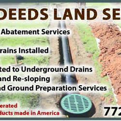 Dirty Deeds Land Development - Basin and channel drains, water intrusion abatement, gutter extensions, and more!