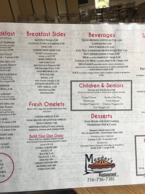 Menu photo 7 Meeder's Restaurant Ripley, NY Menu photo 7 Meeder's Restaurant Ripley, NY