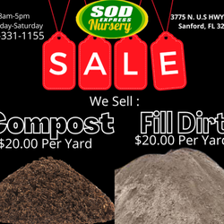 Sod Express Nursery - Pick Up Pricing. Delivery available with min of 18 yards delivered local $350