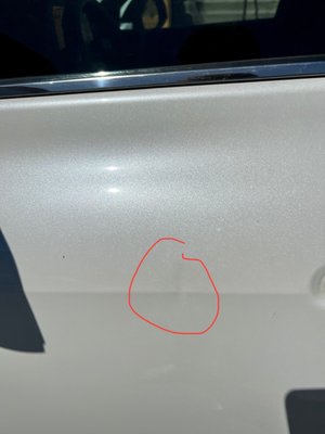 Photo of DentFree - San Leandro, CA, US. 2 inches dent on the body line