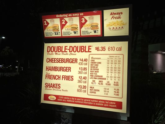 Menu photo 1 In-N-Out Burger Chino, CA Menu photo 1 In-N-Out Burger Chino, CA