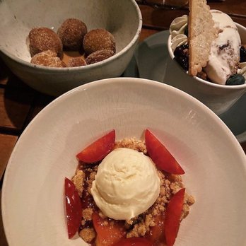 Madera - pumpkin donuts, madera sundae and seasonal fruit crumble - New American Near Me - Menlo Park, California