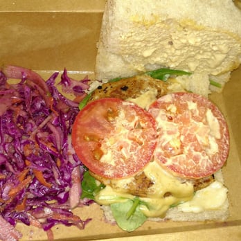 The Coronado - Takeout Red Potato & Garbanzo Burger (swap out bun for focaccia or whole grain to make vegan), could have been crispier, but still yum - Cocktail Bars Near Me - Phoenix, Arizona