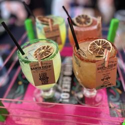 Santo Cielo - The margarita flight - they have a cute note on each drink.  Love that!