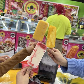 La Flor Michoacana - Passion fruit (L), strawberry cheesecake (M), and pineapple (R) - Ice Cream & Frozen Yogurt Near Me - Charlottesville, Virginia La Flor Michoacana - Passion fruit (L), strawberry cheesecake (M), and pineapple (R) - Ice Cream & Frozen Yogurt Near Me - Charlottesville, Virginia