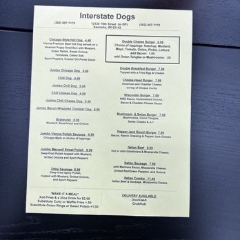Menu photo 1 Interstate Dogs Kenosha, WI