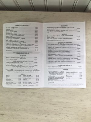 Menu photo 7 Millstone Biscuit Murrells Inlet, SC