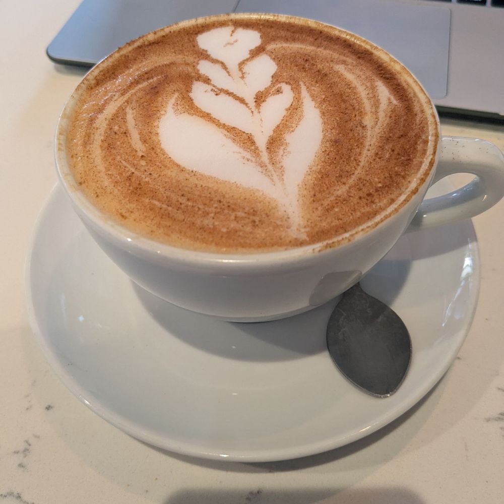 Dish Society - Coconut milk decaf latte - Breakfast & Brunch Near Me - Houston, Texas