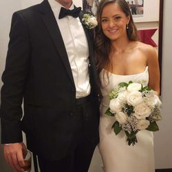Donna's Custom Flowers - The bride and groom