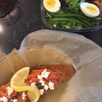 Katonah Reading Room - Salmon toast with goat cheese and farm salad - Cafes Near Me - Katonah, New York Katonah Reading Room - Salmon toast with goat cheese and farm salad - Cafes Near Me - Katonah, New York