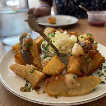 Passerine - passerine POTATOES, stracciatella dip, roasted garlic ($12) - New American Near Me - Lancaster, Pennsylvania