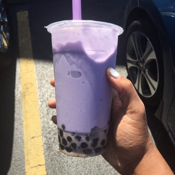 Bobo's Ribbon Ice - Taro smoothie with boba - Ice Cream & Frozen Yogurt Near Me - Fayetteville, Arkansas