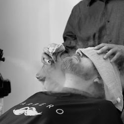 Barbero Men’s Grooming - Where grooming meets precision. Steam, style, and sharp results -- only at Barbero...