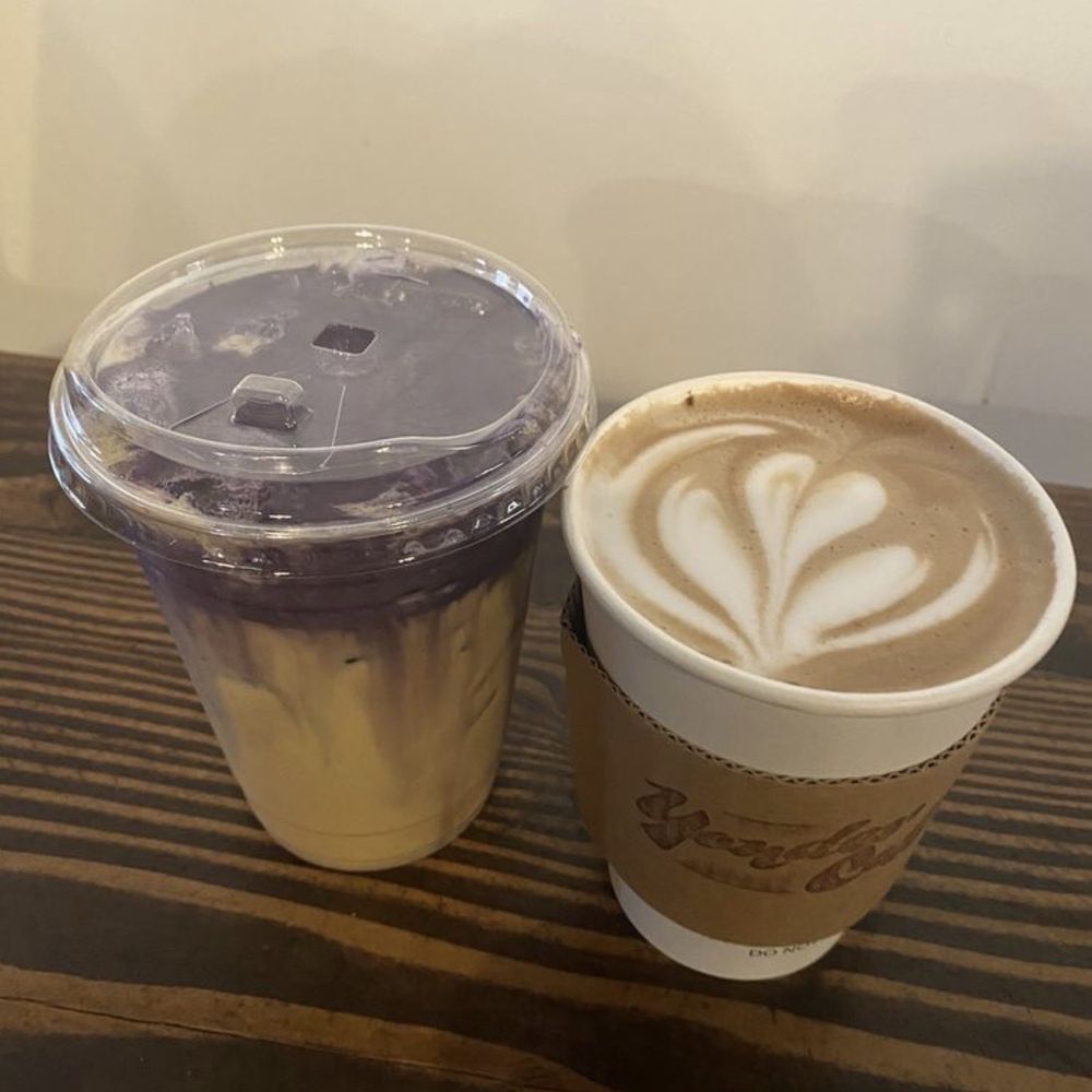 Yonder Coffee - Ube cold foam and mocha latte. - Coffee & Tea Near Me - Northridge, California Yonder Coffee - Ube cold foam and mocha latte. - Coffee & Tea Near Me - Northridge, California