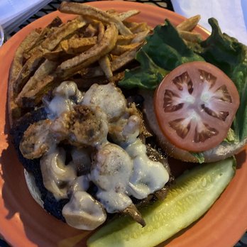 Riverbound Cafe - Sally burger on $6 Monday night but I added jalapeño for $0.75 - Breakfast & Brunch Near Me - Mechanicsville, Virginia Riverbound Cafe - Sally burger on $6 Monday night but I added jalapeño for $0.75 - Breakfast & Brunch Near Me - Mechanicsville, Virginia