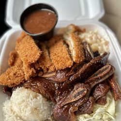 Aloha Eats - Hawaiian Bbq Short Ribs Chicken Katsu