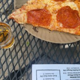 Pizza and shot Pizza and shot