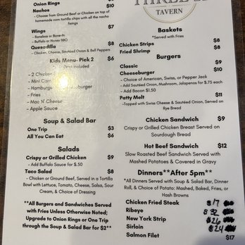 Three 21 Tavern - Menu - Salad Near Me - Lexington, Nebraska
