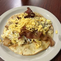 Cow Palace Restaurant - Cow Palace Breakfast Taco! Bacon, egg, cheese, potato.
