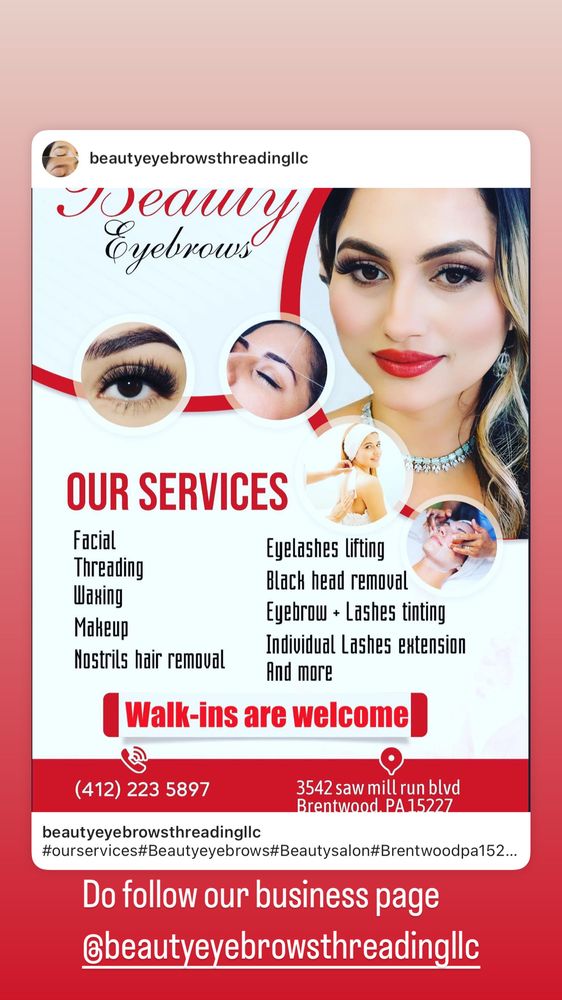 BEAUTY EYEBROWS THREADING Request an Appointment 59 Photos 3542