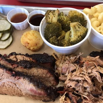 Naked Q BBQ - 2 meat platter with brisket and pulled pork - Barbeque Near Me - Phoenix, Arizona Naked Q BBQ - 2 meat platter with brisket and pulled pork - Barbeque Near Me - Phoenix, Arizona
