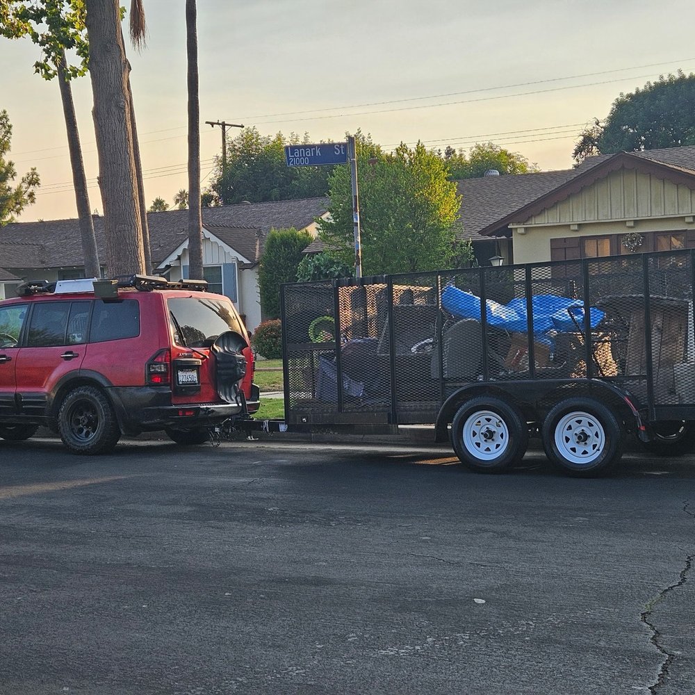 Junk Lift Hauling - Trash, plastic bins, wooden tables - Junk Removal & Hauling Near Me - West Hills, California