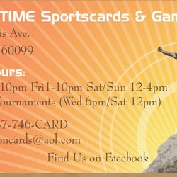 Primetime Sportscards & Collectibles - New hours: Open Wednesdays 6pm-10pm. Fridays 1pm-10pm. Saturdays and Sundays 12pm-4pm.