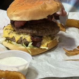 Bacon double cheeseburger